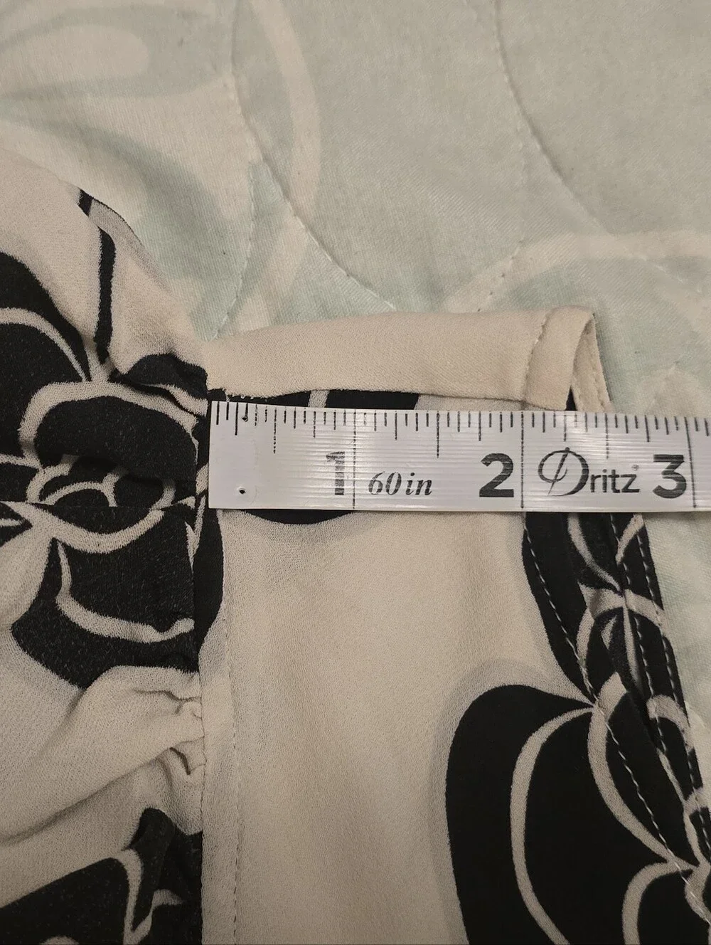 Tory Burch 100% Silk Black & White Floral Ruffle Sleeveless Top, Women's 10